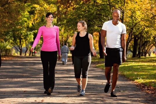 Hiking for the prevention of joint diseases