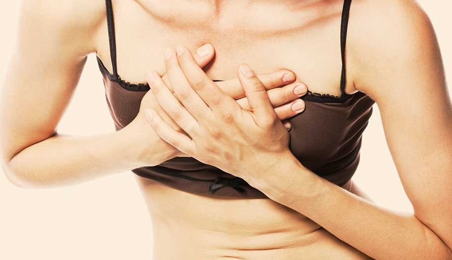 acute chest pain can be the cause of breast osteochondrosis